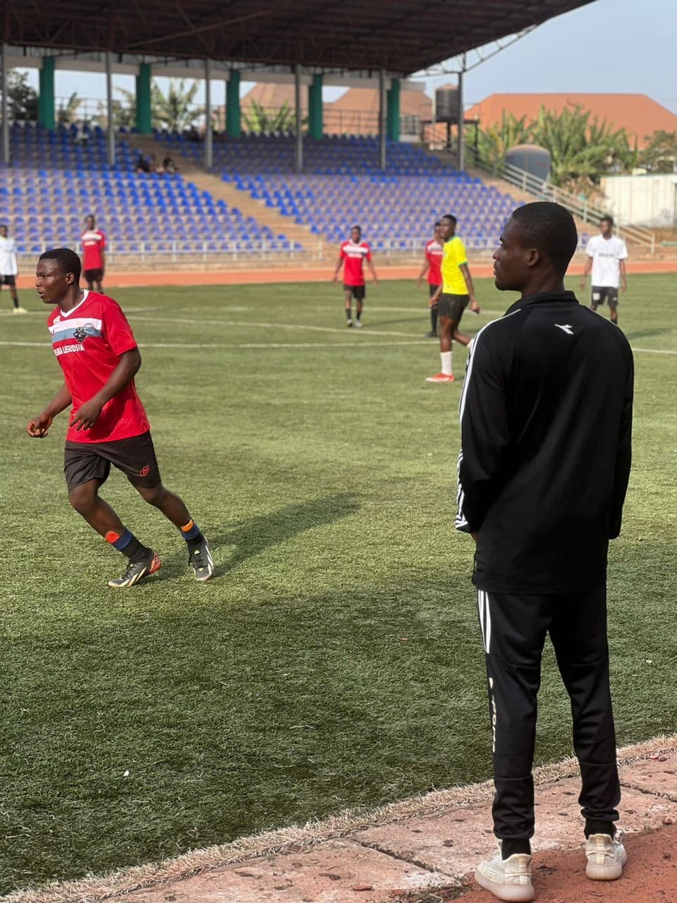 Fashion design student working